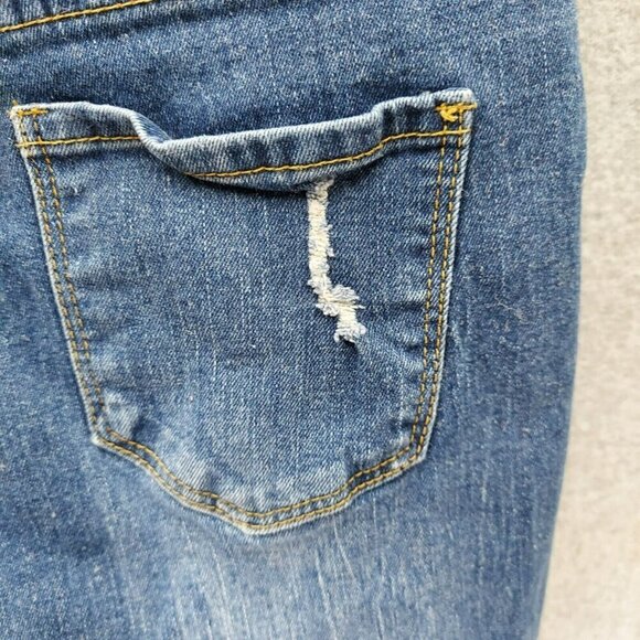 Lola Jeans Women's Lola High Rise Straight Size 9 Medium 3 Button Distressed - Picture 12 of 16